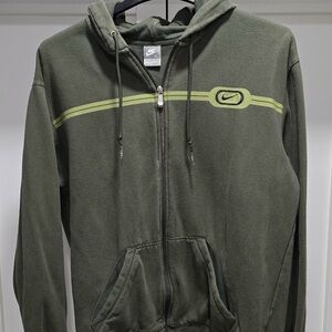 Nike XL Dark Green Full-Zip Hoodie